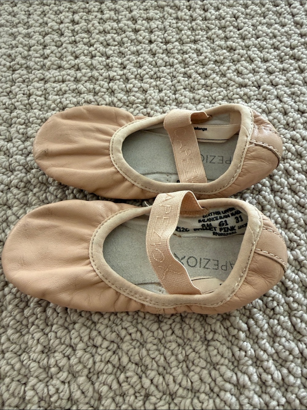 Capezio Kids Ballet Shoes in Light Beige - Picture 4 of 4